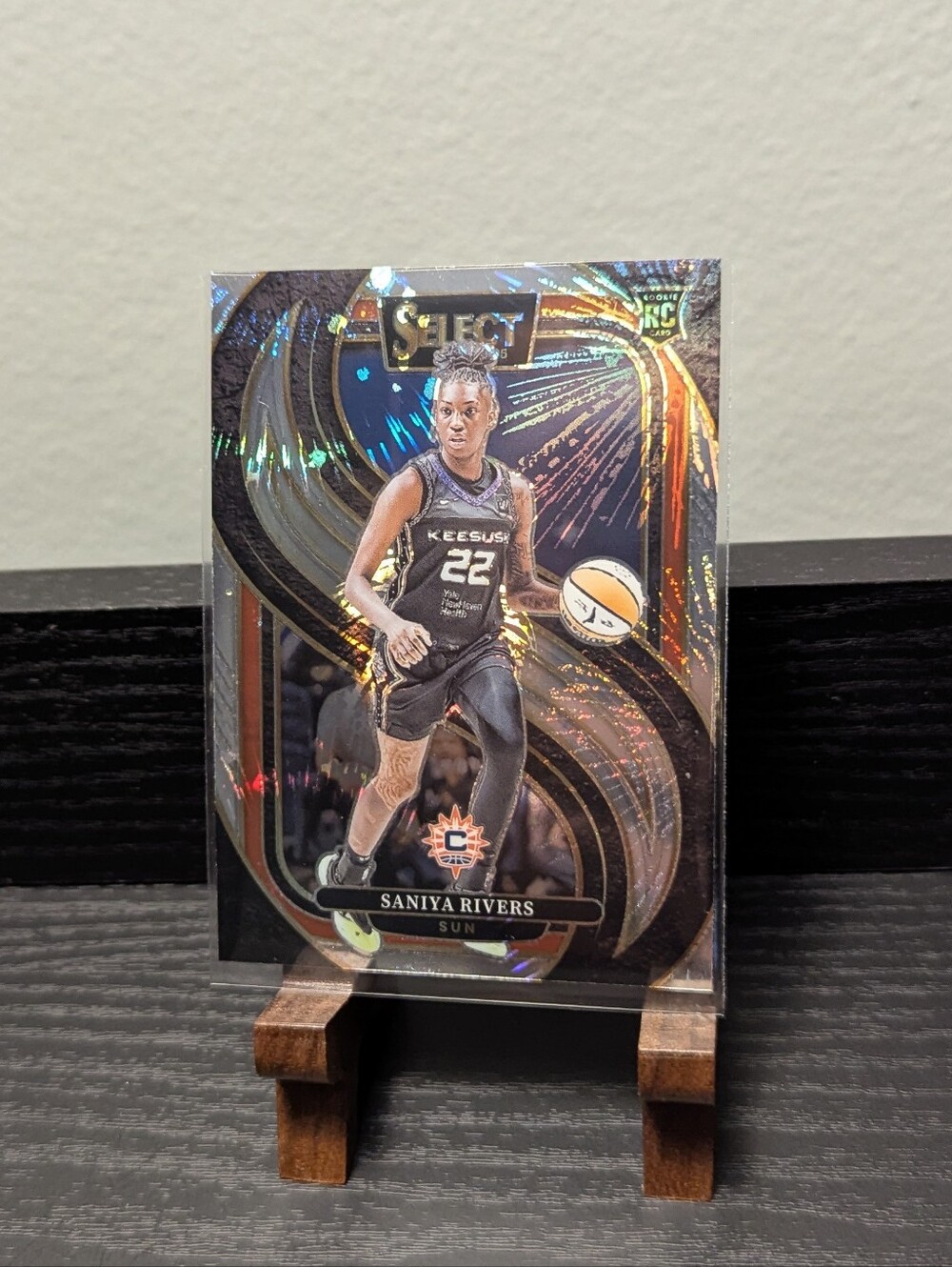2025 WNBA Select Saniya Rivers Silver Party Prizm Premier Level RC Rookie Card